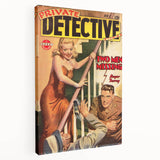 Vintage Magazine Cover Art - Retro Detective Noir Magazine Print