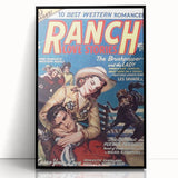 Vintage Magazine Cover Art - Retro Western Romance Magazine Print