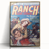 Vintage Magazine Cover Art - Retro Western Romance Magazine Print