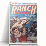 Vintage Magazine Cover Art - Retro Western Romance Magazine Print