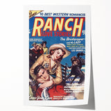 Vintage Magazine Cover Art - Retro Western Romance Magazine Print