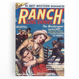 Vintage Magazine Cover Art - Retro Western Romance Magazine Print