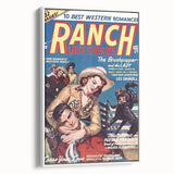 Vintage Magazine Cover Art - Retro Western Romance Magazine Print
