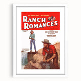 Vintage Magazine Cover Art - Retro Western Romance Magazine Print