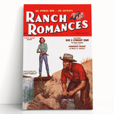 Vintage Magazine Cover Art - Retro Western Romance Magazine Print