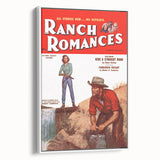 Vintage Magazine Cover Art - Retro Western Romance Magazine Print