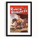 Vintage Magazine Cover Art - Retro Western Romance Magazine Print