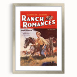 Vintage Magazine Cover Art - Retro Western Romance Magazine Print