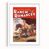 Vintage Magazine Cover Art - Retro Western Romance Magazine Print