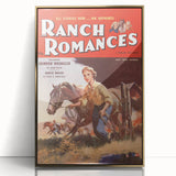 Vintage Magazine Cover Art - Retro Western Romance Magazine Print