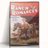 Vintage Magazine Cover Art - Retro Western Romance Magazine Print