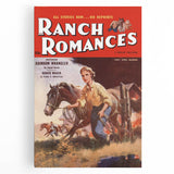Vintage Magazine Cover Art - Retro Western Romance Magazine Print