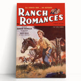 Vintage Magazine Cover Art - Retro Western Romance Magazine Print