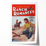 Vintage Magazine Cover Art - Retro Western Romance Magazine Print
