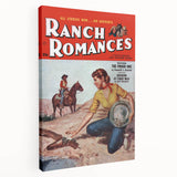 Vintage Magazine Cover Art - Retro Western Romance Magazine Print