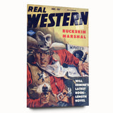 Vintage Magazine Cover Art - Retro Western Adventure Print