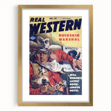 Vintage Magazine Cover Art - Retro Western Adventure Print