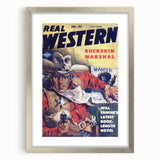 Vintage Magazine Cover Art - Retro Western Adventure Print