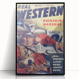 Vintage Magazine Cover Art - Retro Western Adventure Print
