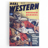 Vintage Magazine Cover Art - Retro Western Adventure Print