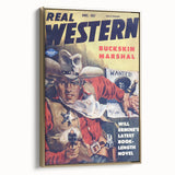 Vintage Magazine Cover Art - Retro Western Adventure Print