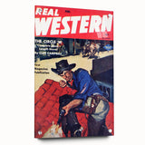 Vintage Western Magazine Cover Art - Classic Retro Print