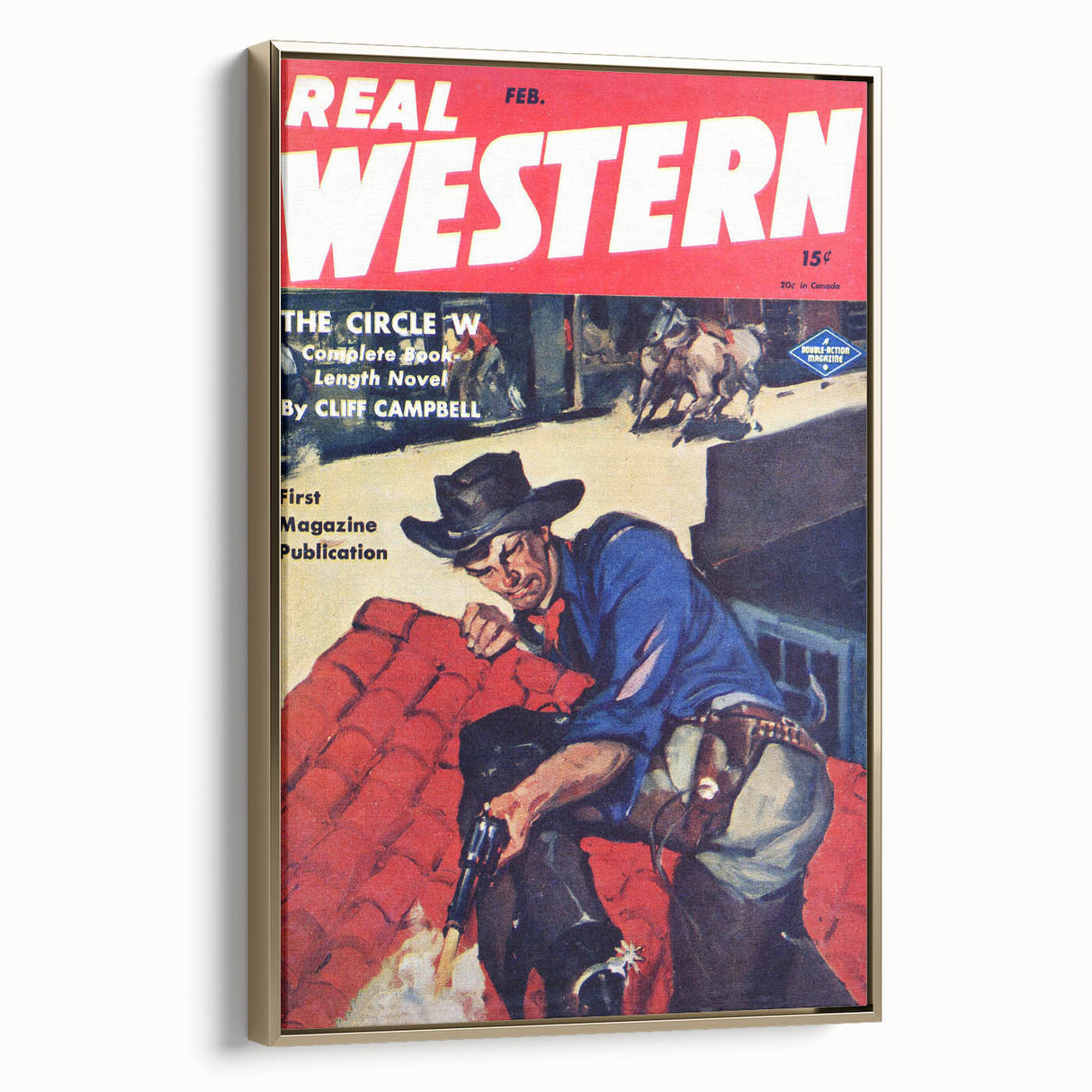 Vintage Western Magazine Cover Art - Classic Retro Print