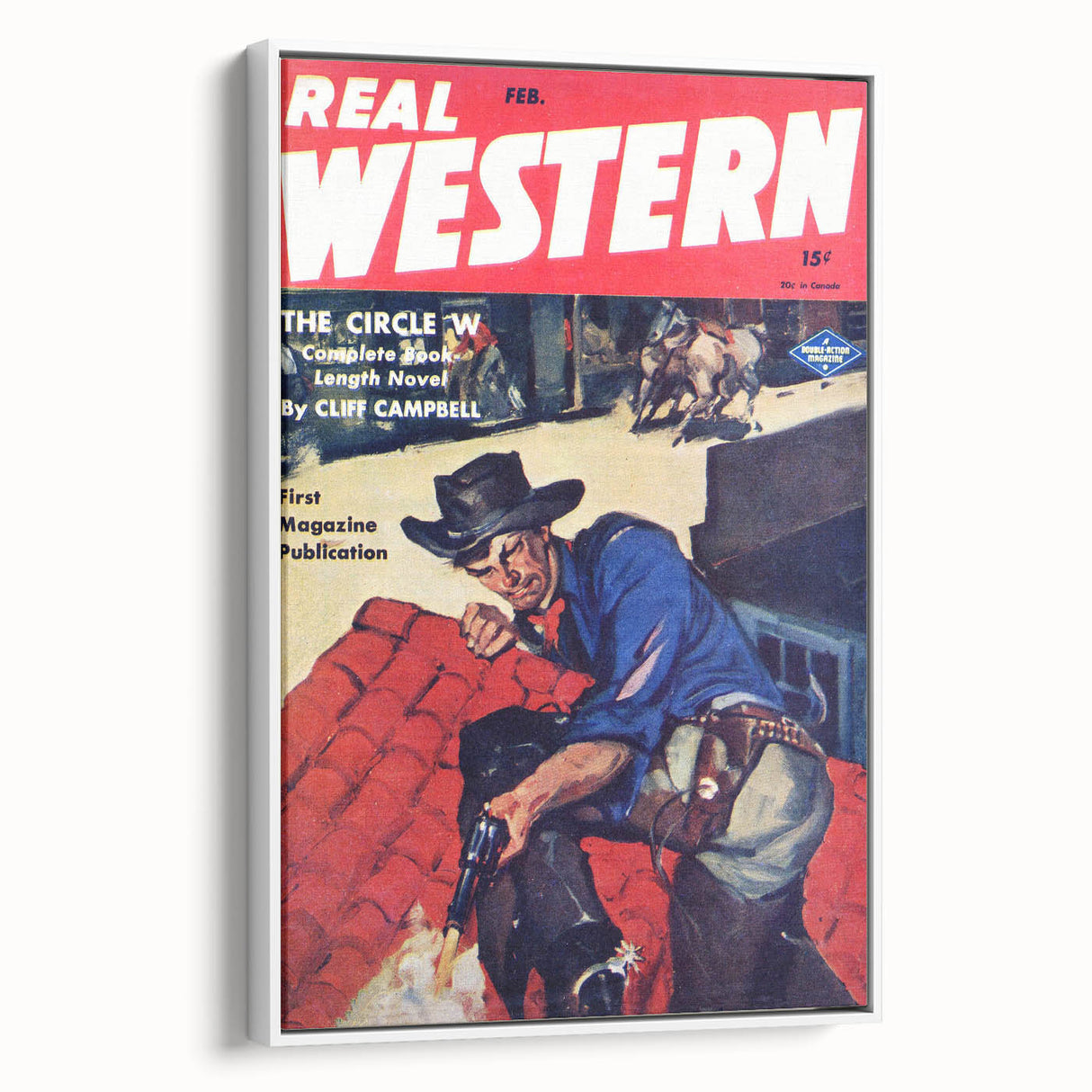 Vintage Western Magazine Cover Art - Classic Retro Print