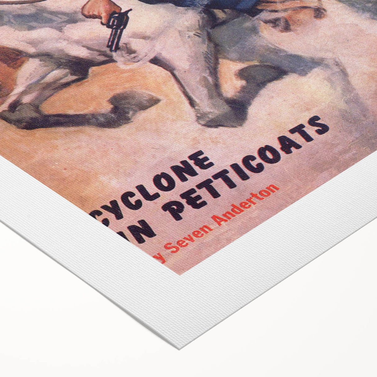 Real Western Stories Vintage Magazine Cover - Retro Cowboy Art