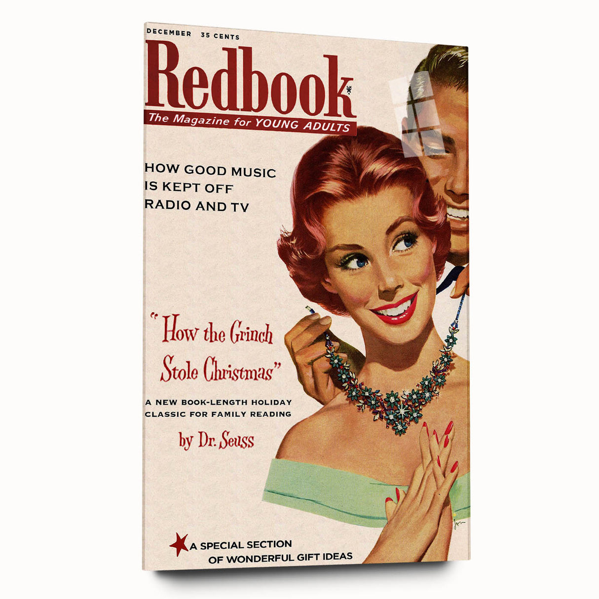 Vintage Redbook Magazine Cover - Classic Young Adult Artwork