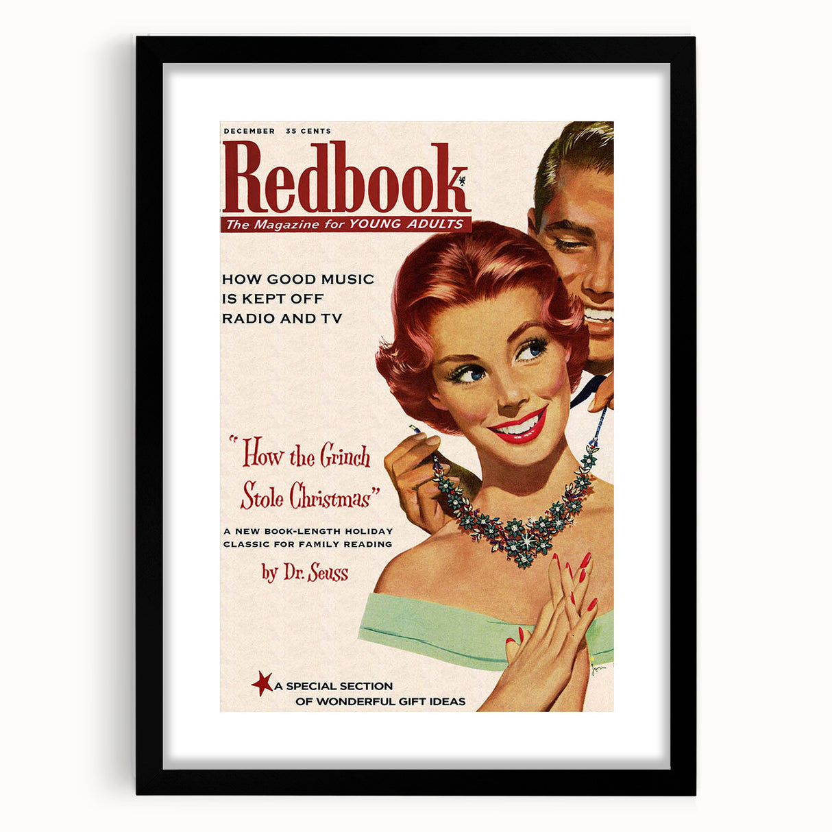 Vintage Redbook Magazine Cover - Classic Young Adult Artwork