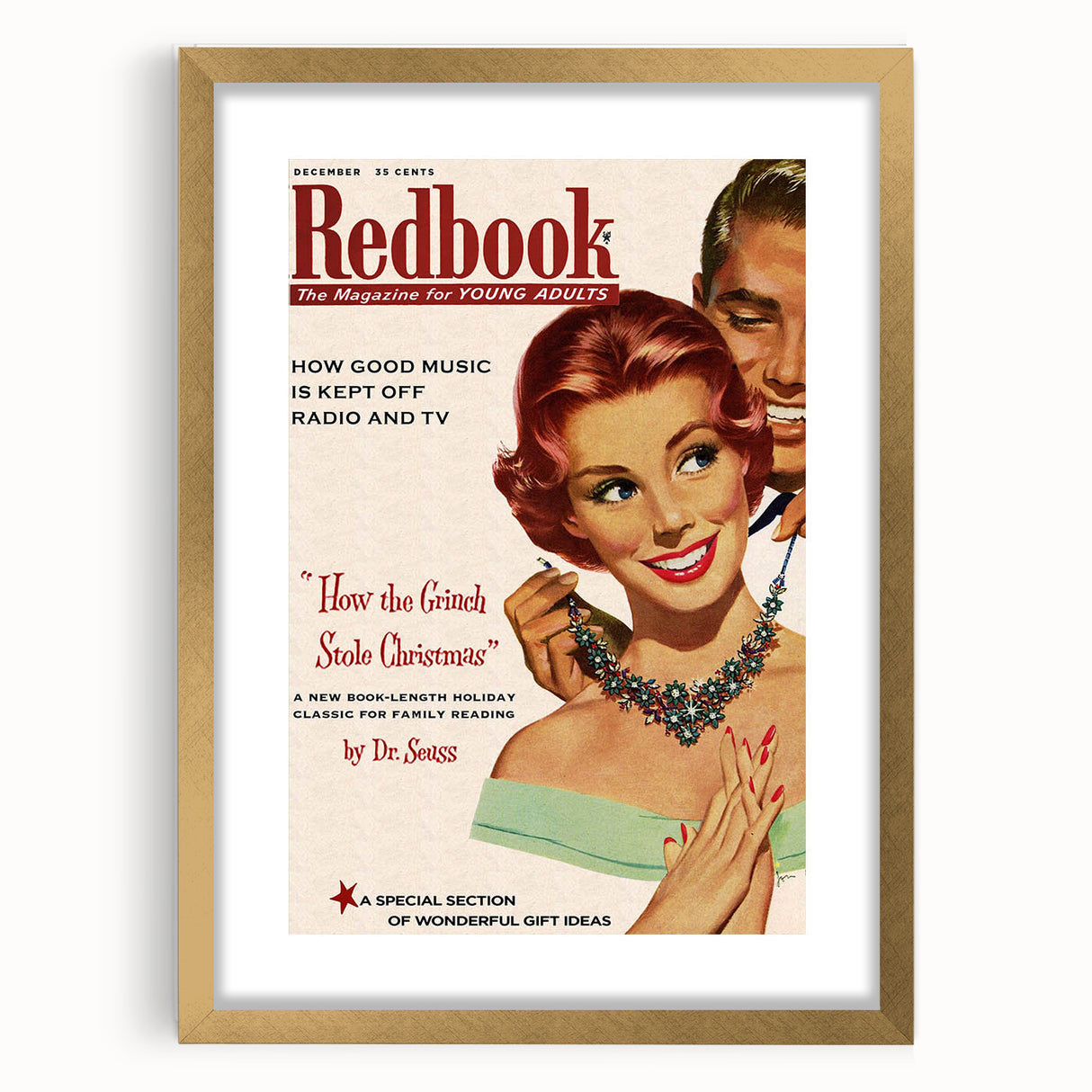 Vintage Redbook Magazine Cover - Classic Young Adult Artwork