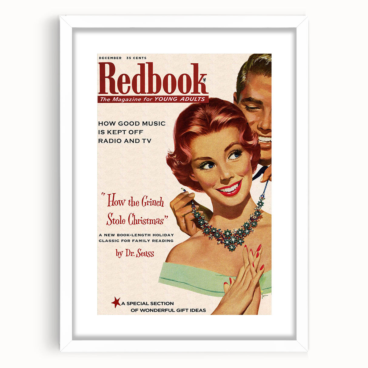 Vintage Redbook Magazine Cover - Classic Young Adult Artwork