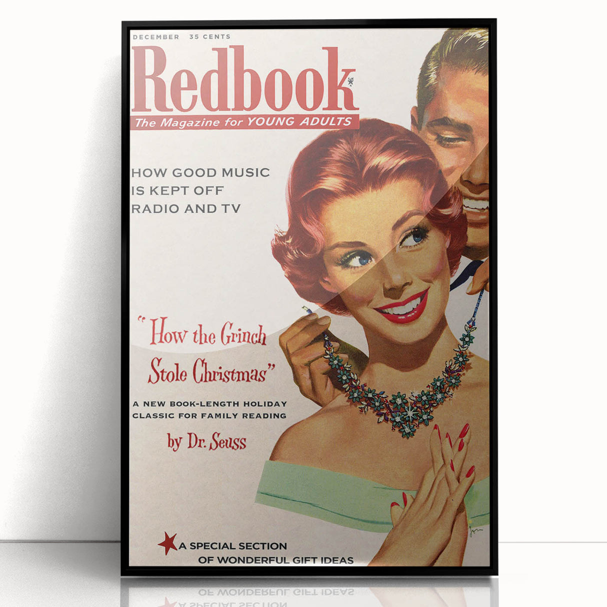 Vintage Redbook Magazine Cover - Classic Young Adult Artwork