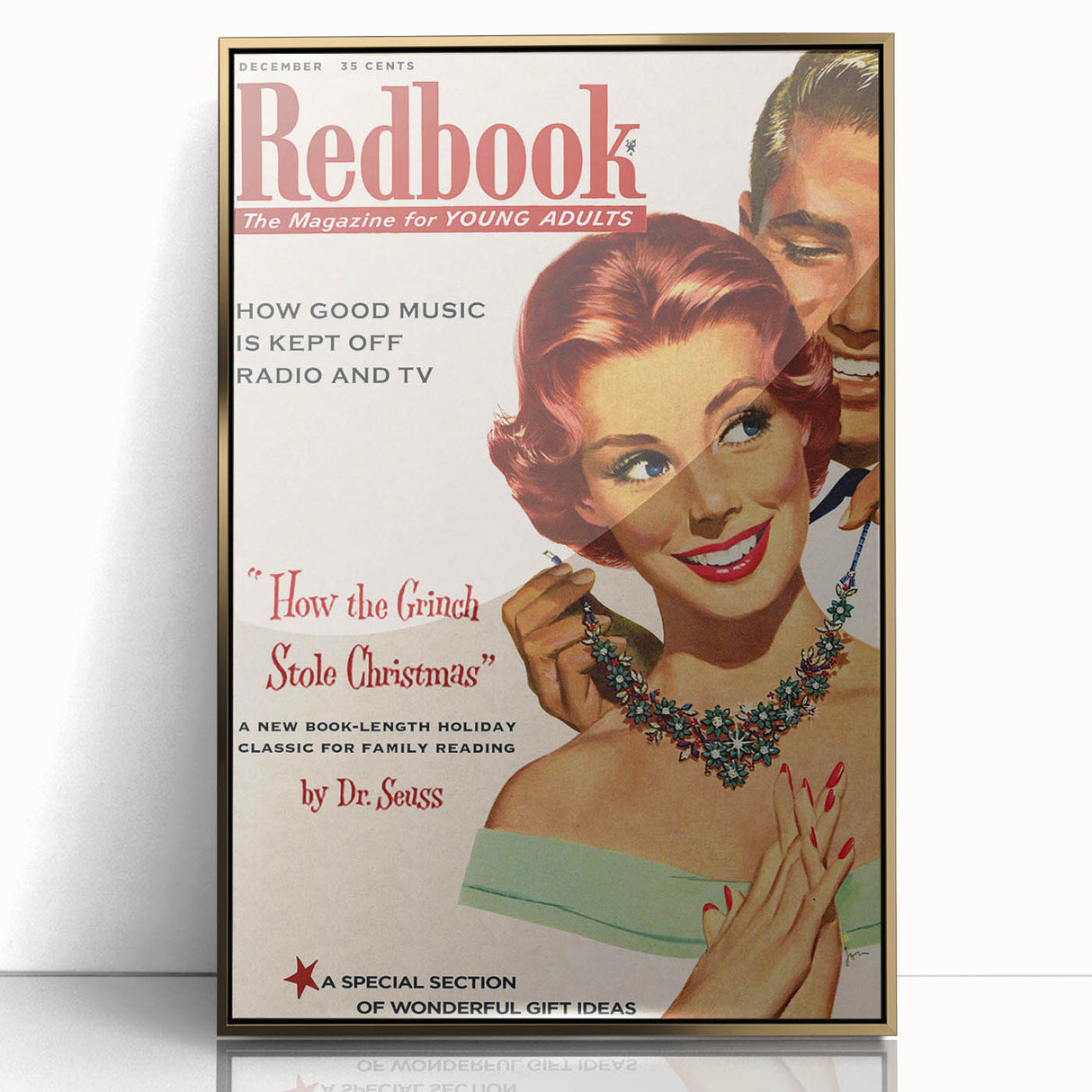 Vintage Redbook Magazine Cover - Classic Young Adult Artwork