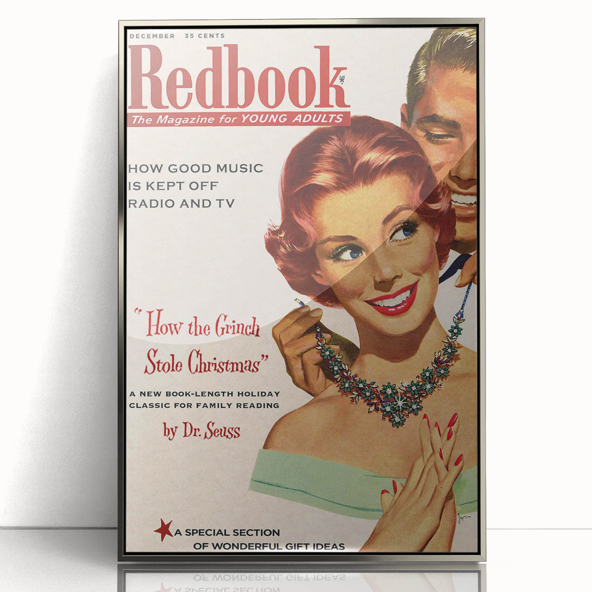Vintage Redbook Magazine Cover - Classic Young Adult Artwork
