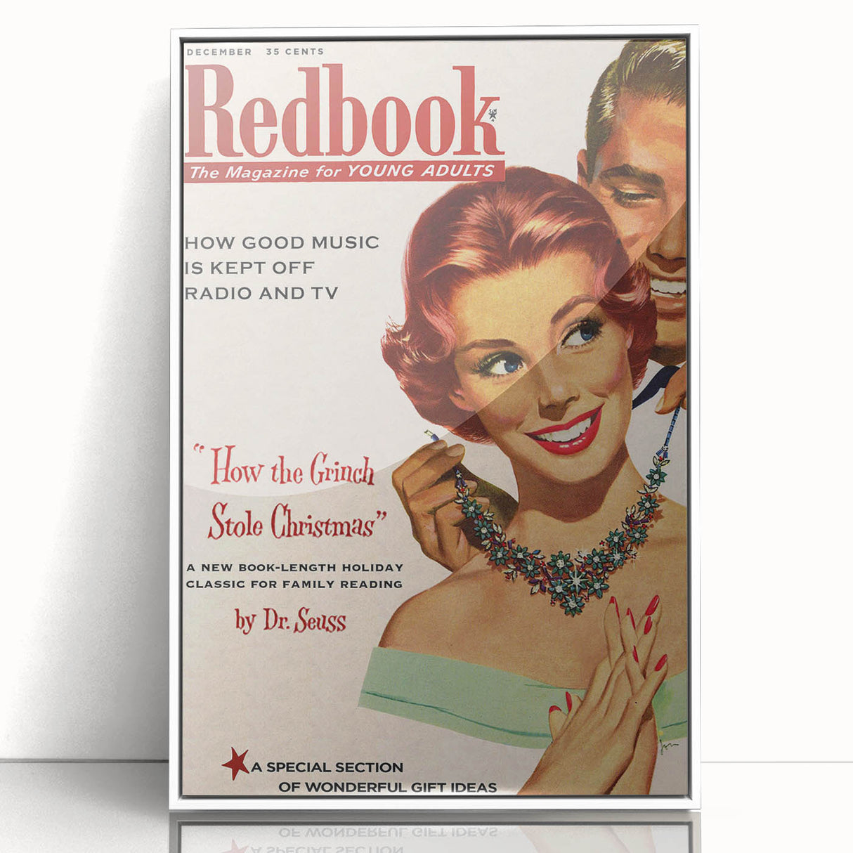 Vintage Redbook Magazine Cover - Classic Young Adult Artwork