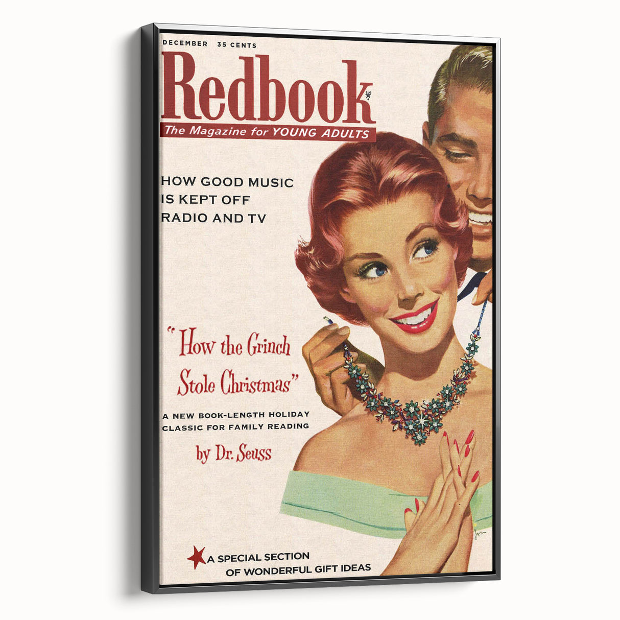 Vintage Redbook Magazine Cover - Classic Young Adult Artwork