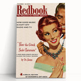 Vintage Redbook Magazine Cover - Classic Young Adult Artwork