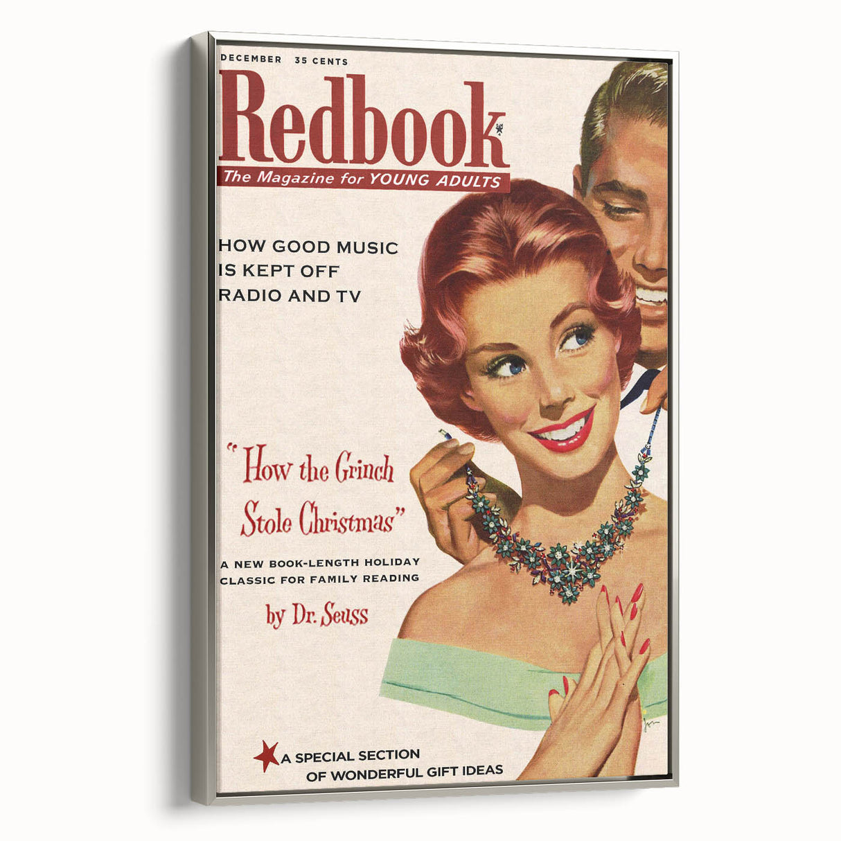 Vintage Redbook Magazine Cover - Classic Young Adult Artwork