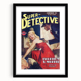 Vintage Magazine Cover Art - Super Detective Excursion to Murder