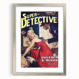 Vintage Magazine Cover Art - Super Detective Excursion to Murder