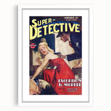 Vintage Magazine Cover Art - Super Detective Excursion to Murder