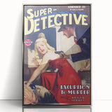 Vintage Magazine Cover Art - Super Detective Excursion to Murder