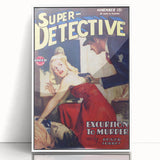 Vintage Magazine Cover Art - Super Detective Excursion to Murder