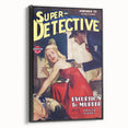 Vintage Magazine Cover Art - Super Detective Excursion to Murder