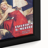 Vintage Magazine Cover Art - Super Detective Excursion to Murder