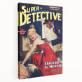 Vintage Magazine Cover Art - Super Detective Excursion to Murder