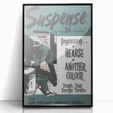 Vintage Magazine Cover Art - Suspense Hearse of Another Colour