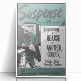 Vintage Magazine Cover Art - Suspense Hearse of Another Colour